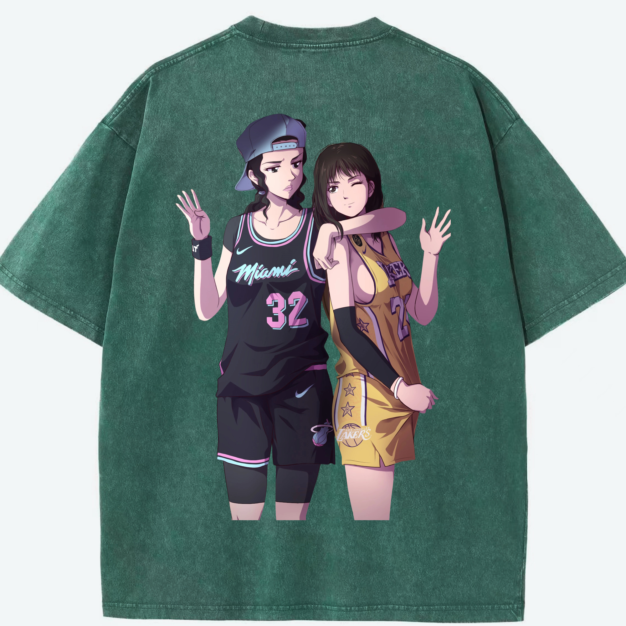 （画像用） SLAM DUNK／スラムダンク 綿100% ヴィンテージ風 半袖Tシャツ（背面プリント）